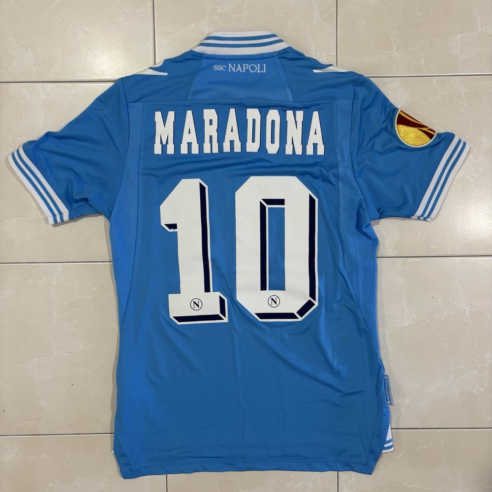 Maradona Napoli Jersey Men's M Lete Macron Football Serie A Italy Soccer 90s